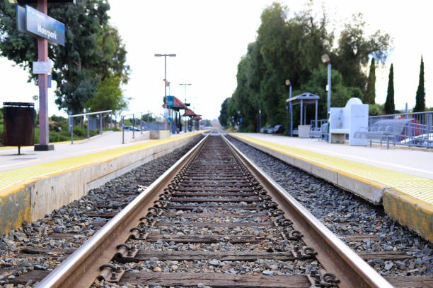 istock Railroad tracks at Moorpark Station 1159125512