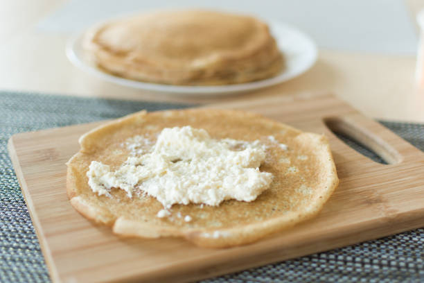 istock Traditional russian pancakes staffed with cottage cheese 1159133242