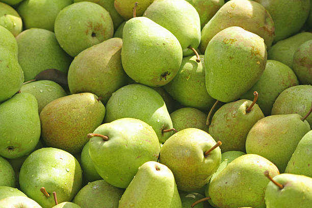 Pears in bin stock photo