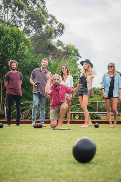 istock Friends Playing Lawn Bowling Sydney Australia 1159138390