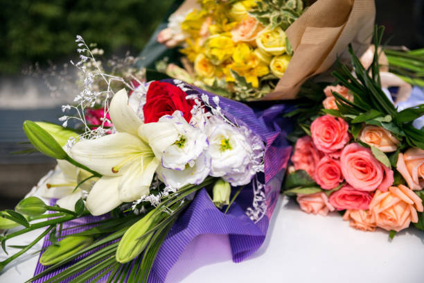 Beautiful Floral Bouquets On The Wedding Day