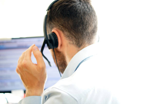 istock Account manager in a call center 1159146428