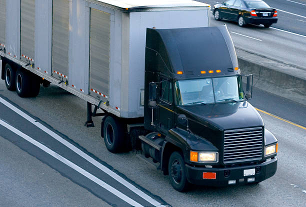 istock Semi-Truck on Multiple Lane Highway 115914913