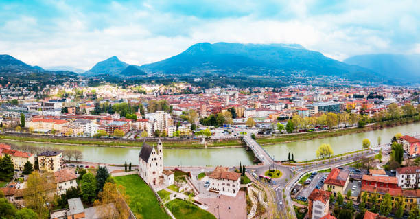 istock Trento aerial panoramic view. 1159158021
