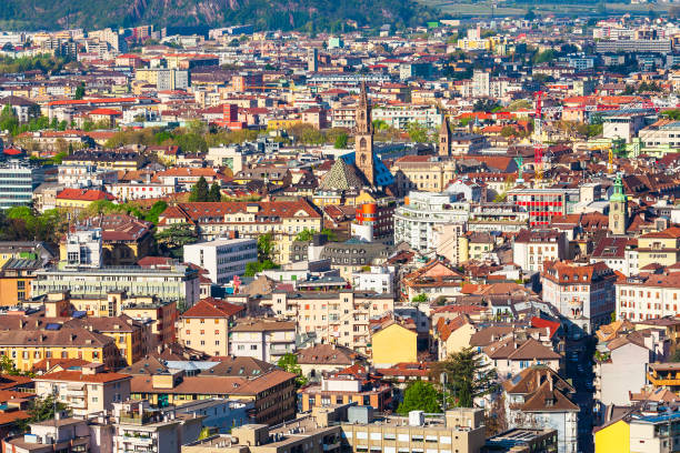istock Bolzano aerial panoramic view, Italy 1159158042