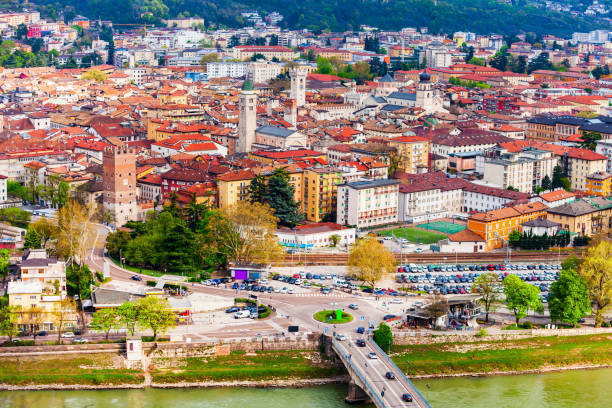 istock Trento aerial panoramic view. 1159158068
