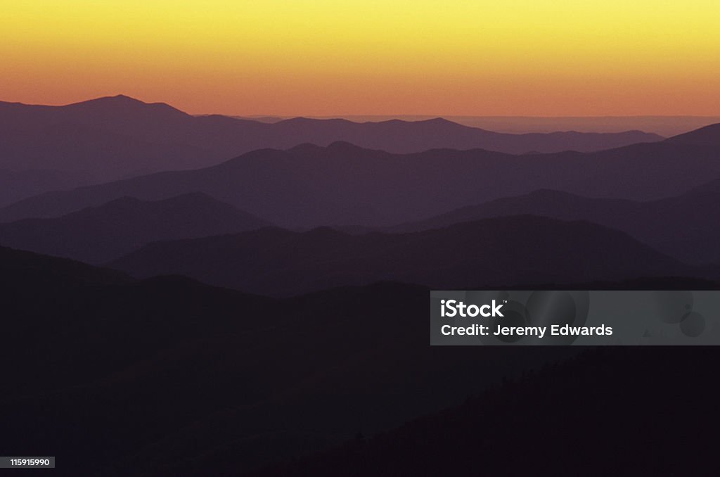 Sonnenuntergang über den Smoky Mountains - Lizenzfrei Berg Clingman's Dome Stock-Foto