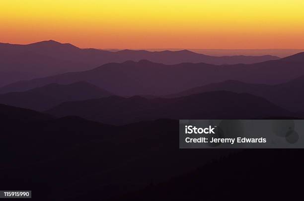 Sonnenuntergang Über Den Smoky Mountains Stockfoto und mehr Bilder von Berg Clingman's Dome - Berg Clingman's Dome, Abenddämmerung, Appalachen-Region