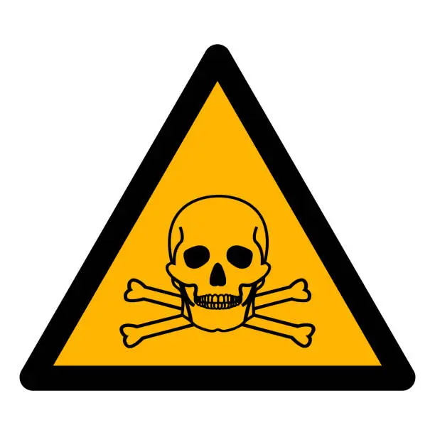 Vector illustration of Beware Ammonia Symbol Sign Isolate On White Background,Vector Illustration EPS.10