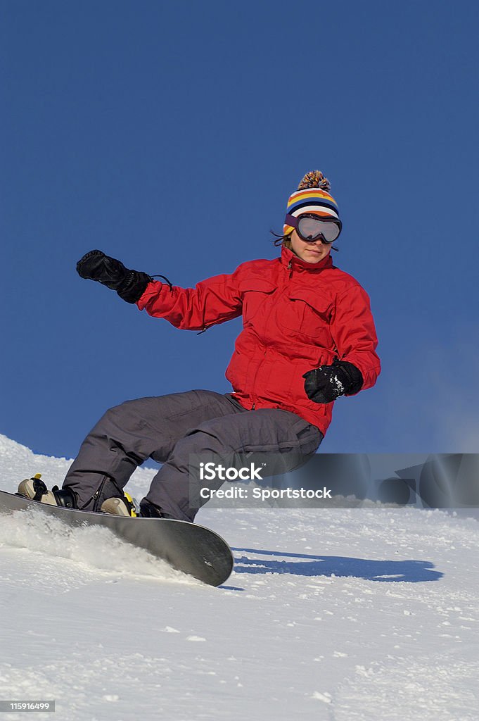Femme Faire du snowboard - Photo de Adolescent libre de droits