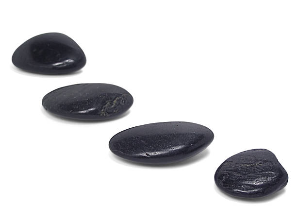 Stepping stones with clipping path stock photo