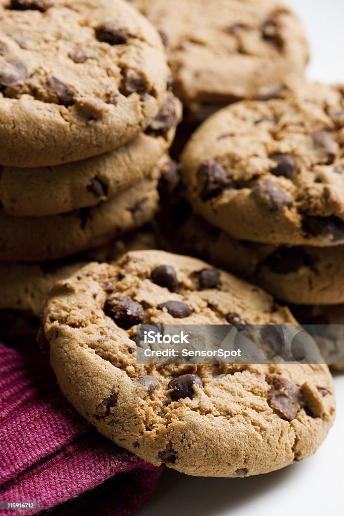 cookies com gotas de Chocolate - Foto de stock de Assado no Forno royalty-free