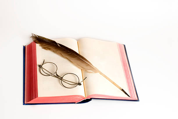 istock Calligraphic pen and glasses 115916723