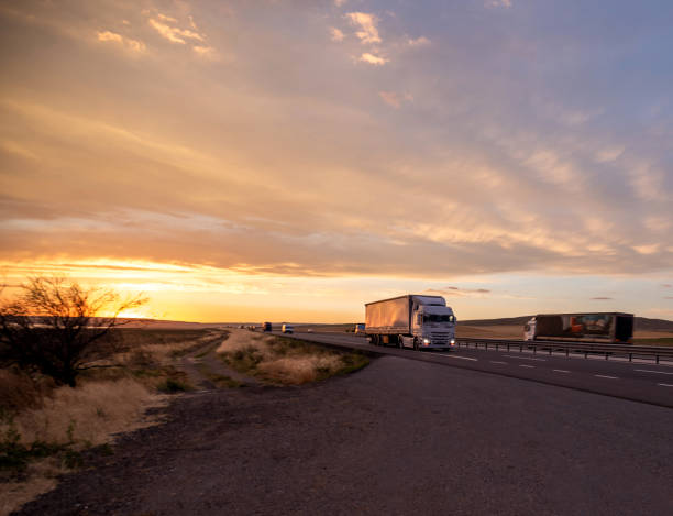 istock Truck on the road 1159168562