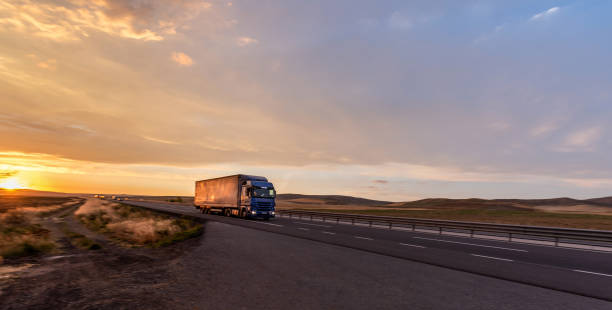 istock Truck on the road 1159168565