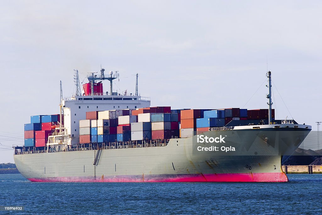 Graue Containerschiff - Lizenzfrei Abschied Stock-Foto