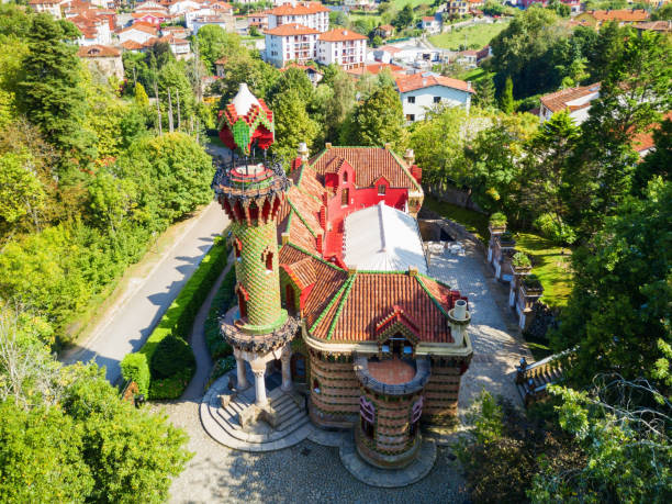 El Capricho in Comillas, Spain El Capricho is a building, designed by Antoni Gaudi, located in in Comillas in Cantabria region of Spain cantabria photos stock pictures, royalty-free photos & images
