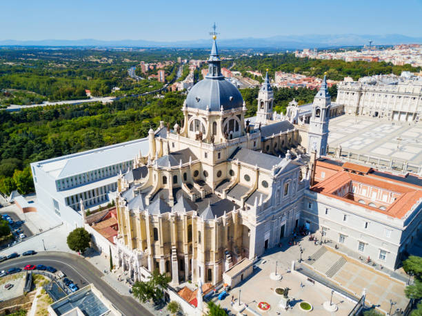 istock Almudena Cathedral is a Catholic church in Madrid, Spain 1159169509