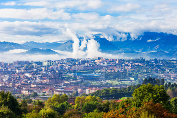 istock Oviedo city aerial panoramic view 1159169566