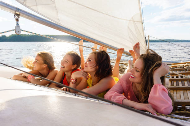 istock young women relax on a sailing yacht 1159173043