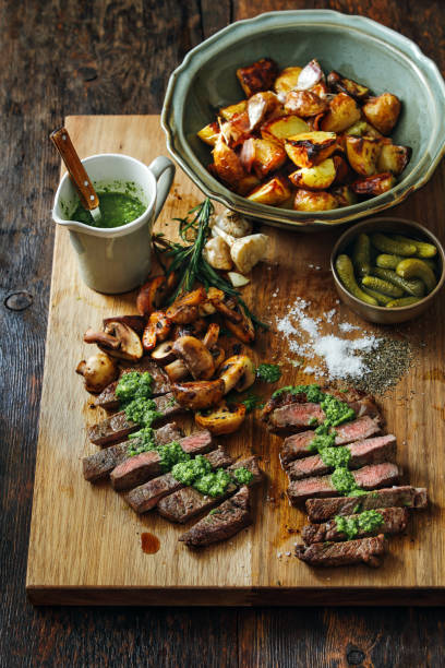 istock Kansas steak with fresh herb sauce and grilled vegetables 1159173176