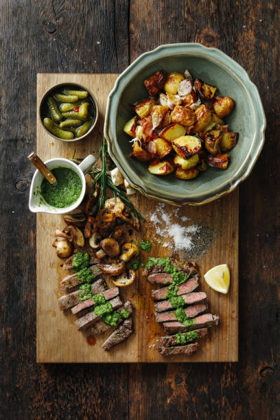 istock Kansas steak with fresh herb sauce and grilled vegetables 1159173182