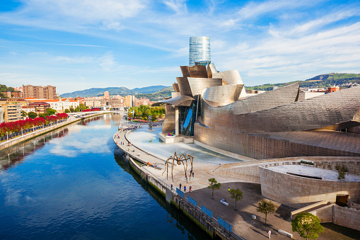 BILBAO, SPAIN - SEPTEMBER 28, 2017: The Guggenheim Museum is a museum of modern and contemporary art, located in Bilbao, northern Spain