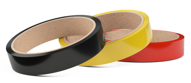 istock Roll of color insulating scotch duct tape set. 1159175629
