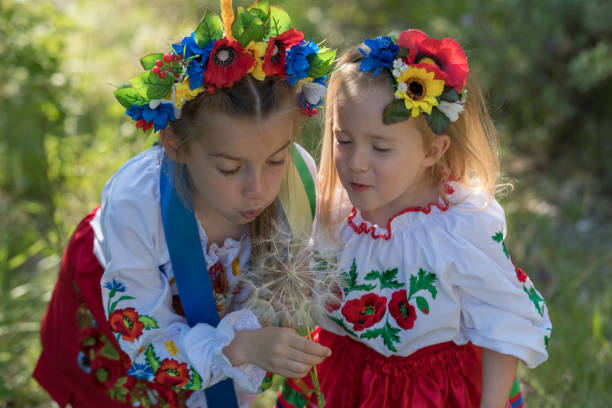 istock Sisters in Ukrainian national dress 1159177780