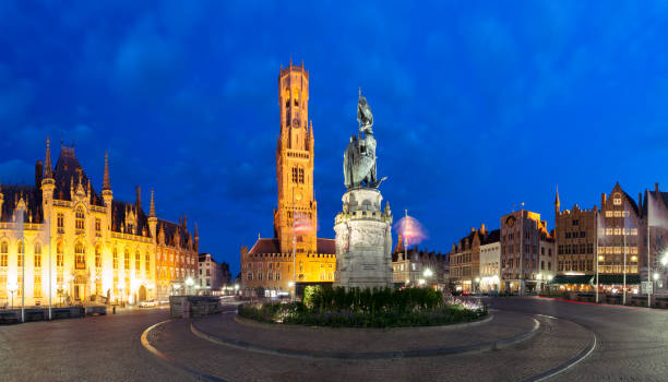 istock Old Market square in Bruges, Belgium 1159177957