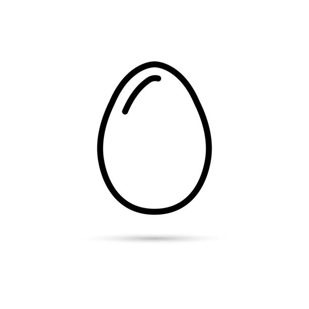 Egg Line Icon In Flat Style Vector For App, UI, Websites. Black Icon Vector Illustration Egg Line Icon In Flat Style Vector For App, UI, Websites. Black Icon Vector Illustration human egg stock illustrations