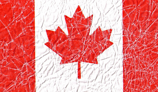 Wrinkled Maple Leaf Flag- a great background