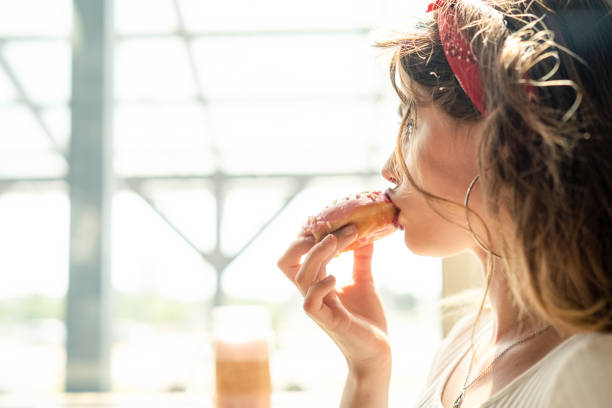 istock Hungry female ready-to-eat dessert 1159183021