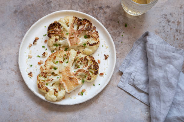 istock Vegetarian roasted cauliflower steak 1159186342