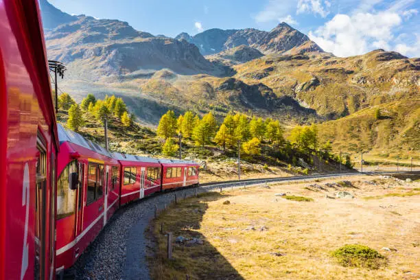 Bernina-Express Railway, Graubünden, Switzerland