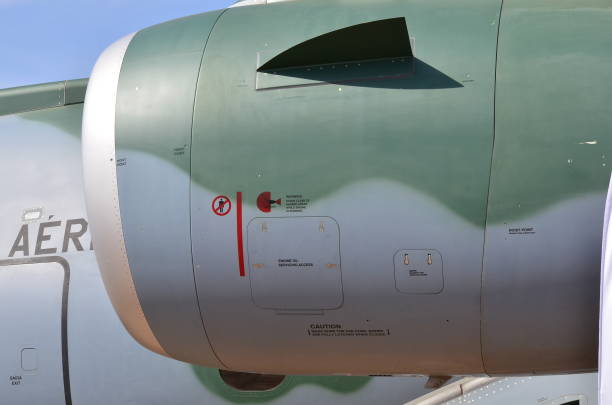 istock Aircraft turbine detail. Fan and cone system. 1159188029