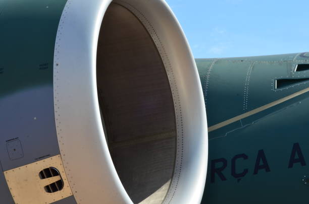 istock Aircraft turbine detail. Fan and cone system. 1159188076