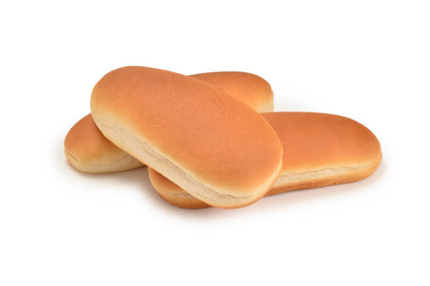 istock Hot dog bread isolated on white background. 1159191979