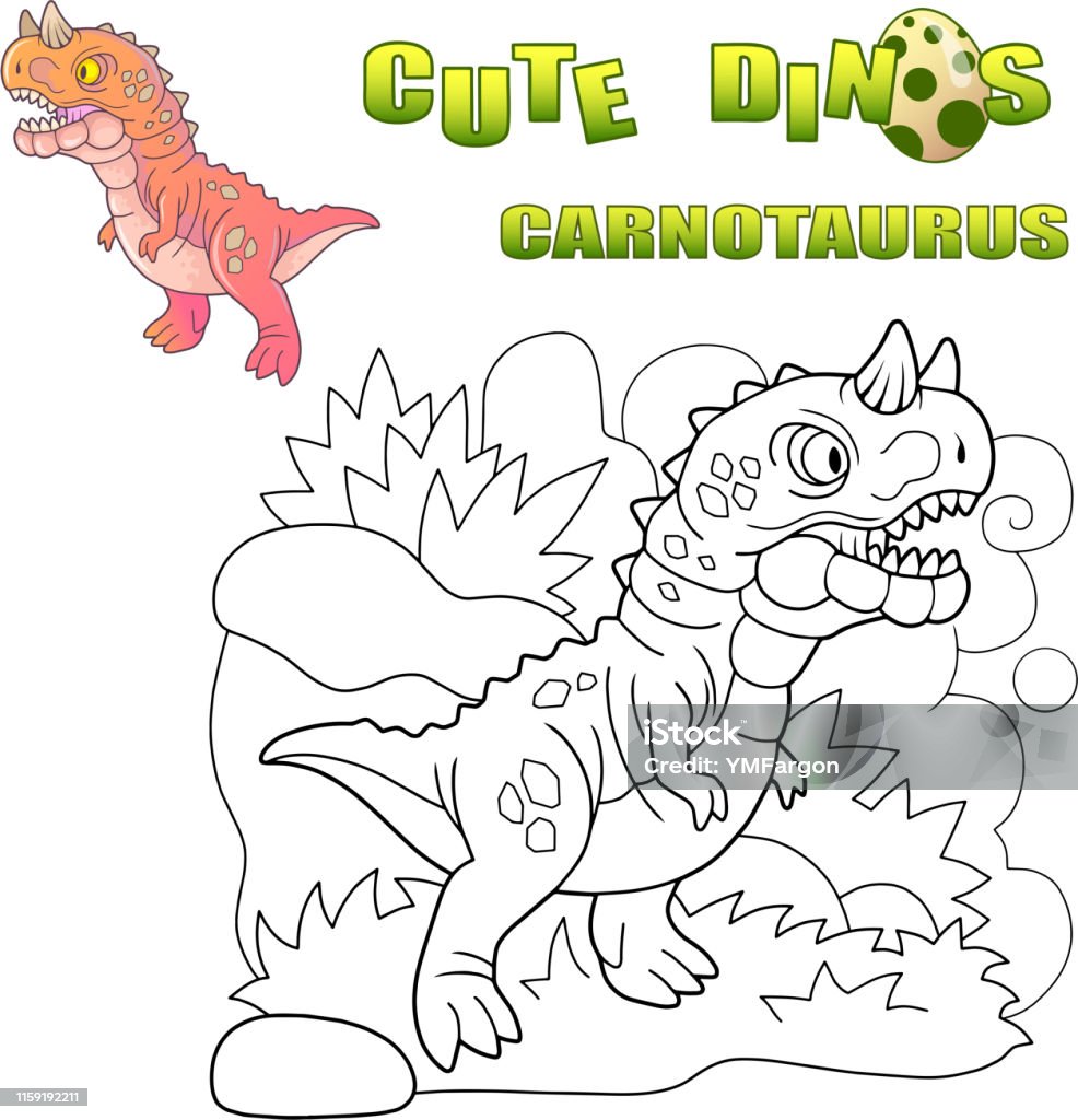 Ilustración de Depredador Prehistórico Dinosaurio Carnotaurus Ilustración  Divertida y más Vectores Libres de Derechos de Carnotaurus - iStock