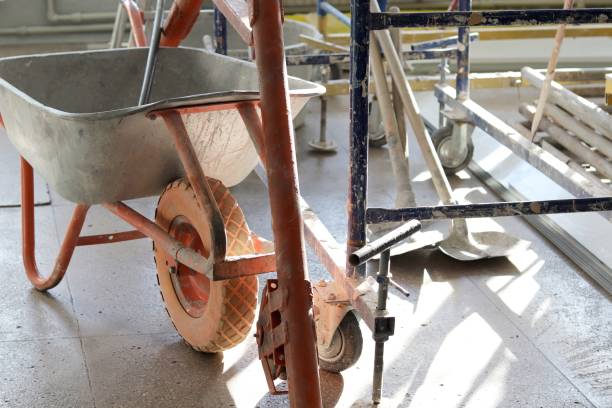 istock Tools and equipment for construction, repair in the workshop 1159193645
