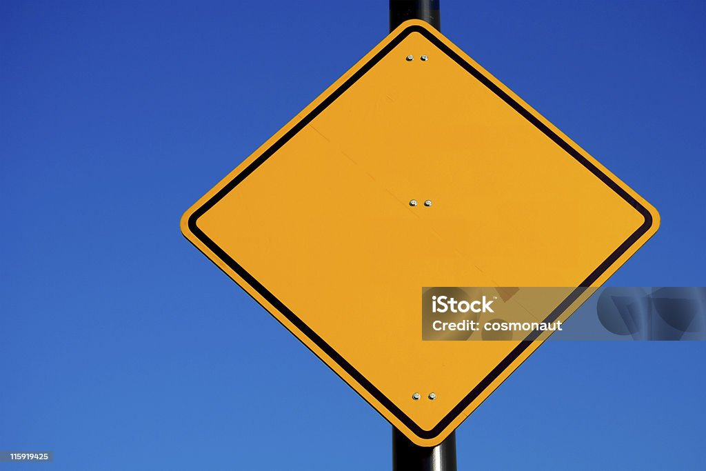 Road Sign: Space for Text A blank street sign/road sign with copy space. Color Image Stock Photo