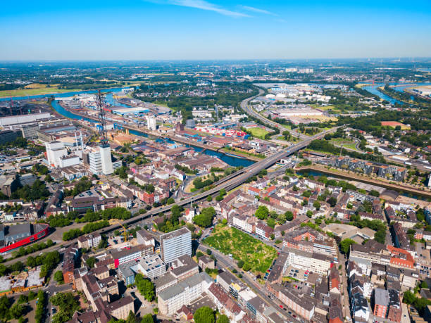 istock Duisburg city skyline in Germany 1159195113