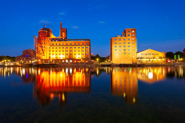 istock Inner harbour harbor district in Duisburg 1159195170