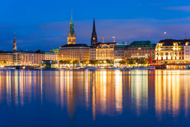 istock Hamburg city centre view, Germany 1159199902