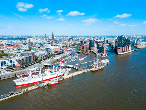 istock Hamburg city centre view, Germany 1159199990