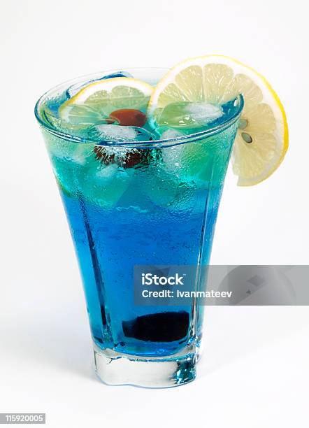 Collezione Cocktail Blu Laguna - Fotografie stock e altre immagini di Curaçao blu - Curaçao blu, Liquore, Alchol