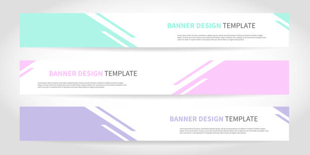 Banners vector design or headers web template with abstract geometric trendy background Banners vector design or headers web template with abstract geometric trendy background. Vector design for your banners, headers, footers, flyers, cards etc. banner templates stock illustrations