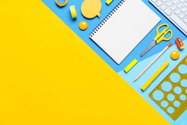 istock Colorful stationary in concept creative school work 1159201555