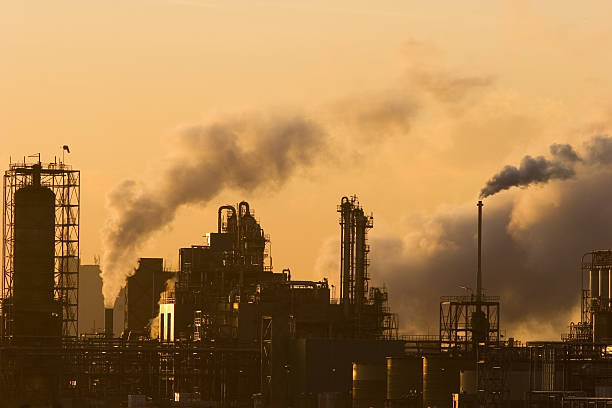 istock Chemical plant with sunrise 115920489
