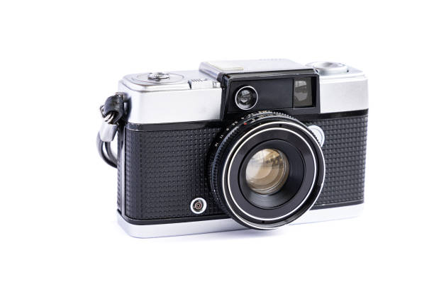 istock Vintage film camera isolated on white background. 1159205516